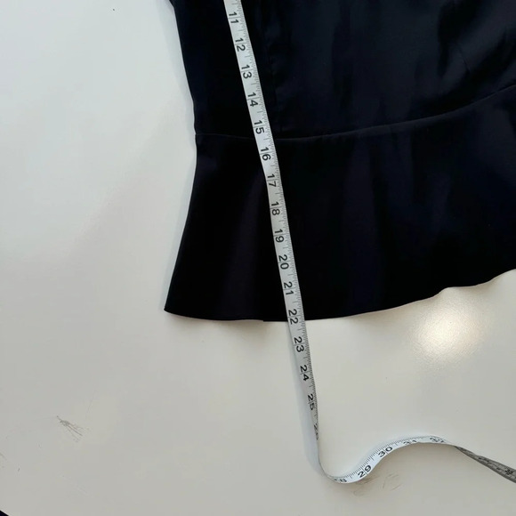 Express top peplum hem cap sleeves back zipper closure black size XS - Picture 4 of 9